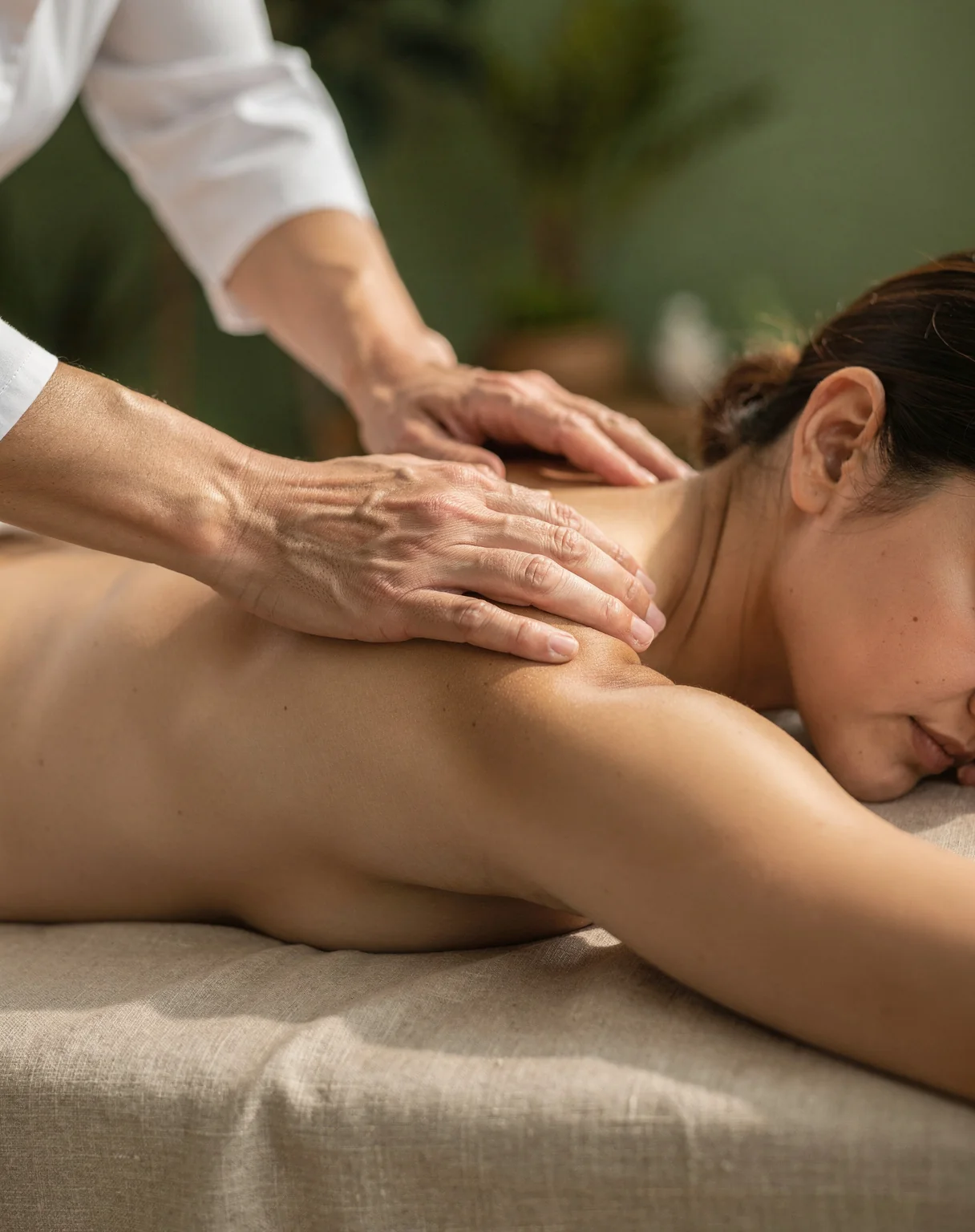 Séance de massage du dos
